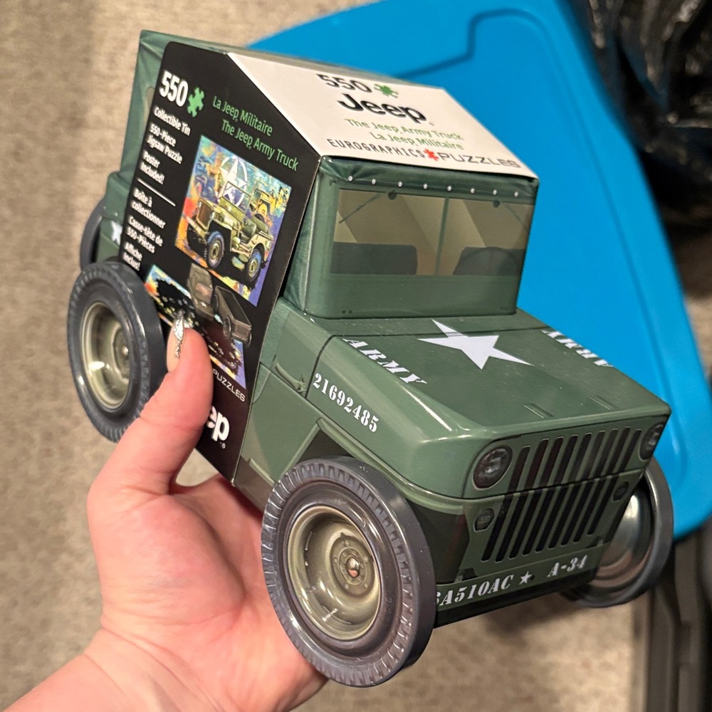 Jeep Army Green Toy Vehicle Puzzle